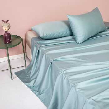 60支纯色长绒棉全棉贡缎单件被套床单枕套床笠15m18米单品混搭