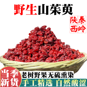 秦岭野生山茱萸正品山萸肉泡酒山茱萸肉搭五味子泡茶非中药材新货