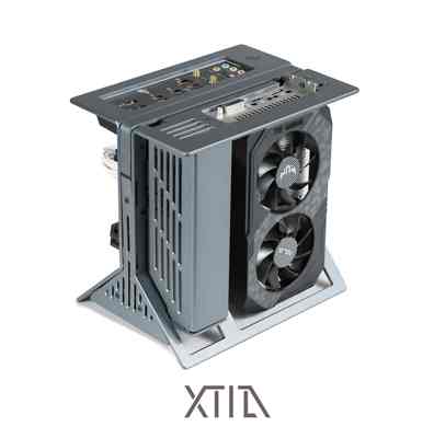 XTIA ITX开放式1U核显全铝竖垂直便携提手机箱