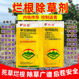 川见草甘膦磷除草剂除草烂根剂死根荒地果园茶园田埂除杂草农药