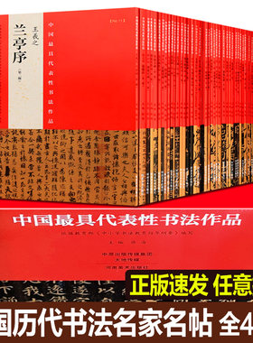 中国zui具代表性书法作品第二版全48册王铎书法字帖启功颜真卿多宝塔碑欧阳询九成宫赵孟頫王羲之集字临摹曹全碑张迁碑乙瑛碑礼器