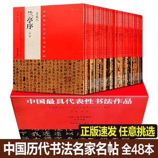 中国zui具代表性书法作品第二版全48册王铎书法字帖启功颜真卿多宝塔碑欧阳询九成宫赵孟頫王羲之集字临摹曹全碑张迁碑乙瑛碑礼器