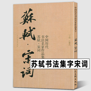 大尺寸8开 苏轼书法集字宋词 水调歌头定风波赤壁怀古李清照欧阳修诗词 中国历代书法名家作品集字 行书毛笔书法字帖临摹范本正版