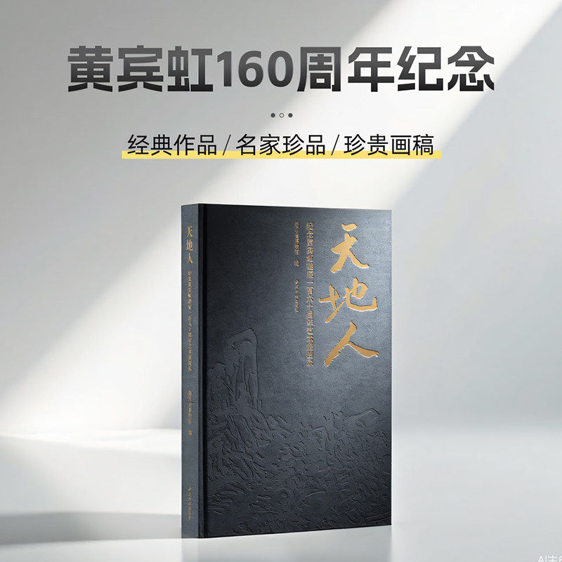 天地人：纪念黄宾虹诞辰160周年艺术展图录 汇集160余件精品各时期代表作经典作品珍贵画稿等绘画水墨画书法书画临摹收藏范本 正版