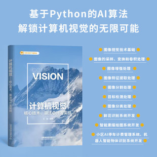 2024新书 计算机视觉 核心技术 算法与开发实战 王丽 Python语言开发AI图像视觉处理程序设计教程书籍 智能物体识别系统开发书