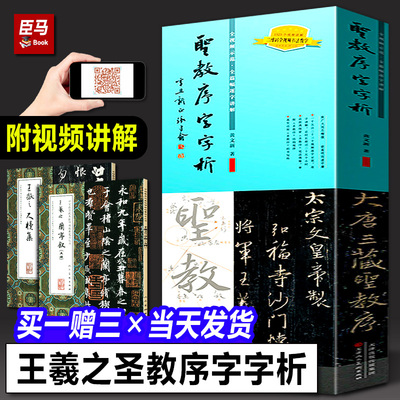 【正版保证】王羲之圣教序字字析 黄文新著 碑帖笔法临析毛笔书法临摹软笔法解析书法教程怀仁集王羲之书圣教序集字卡作品天津人美
