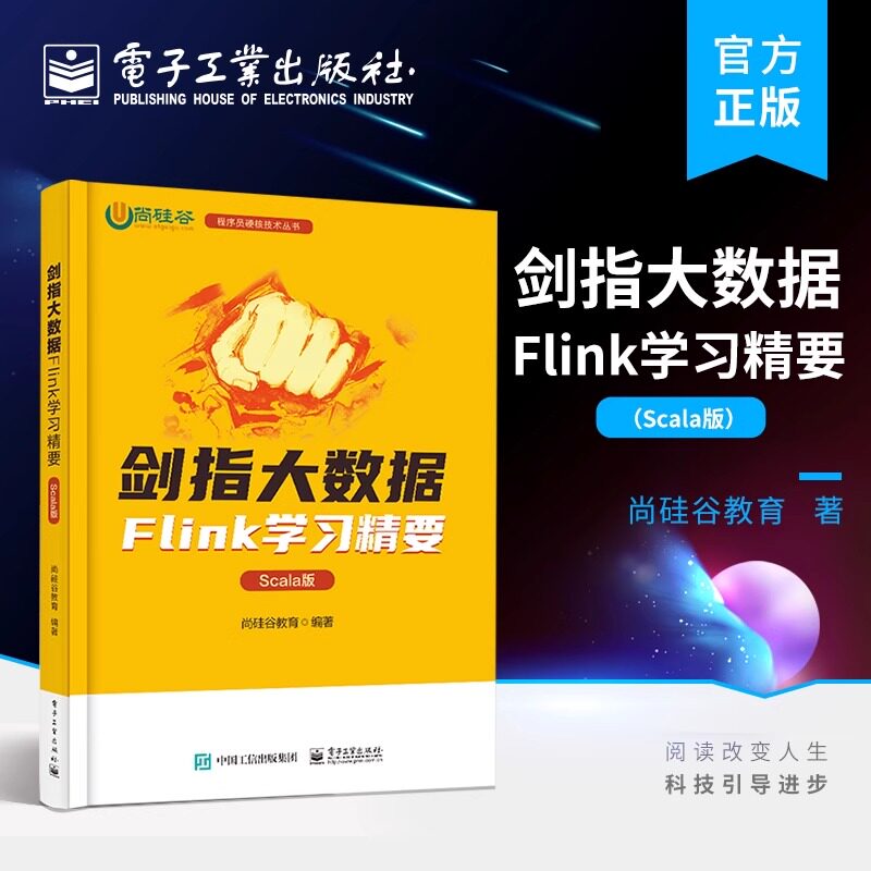 官方正版 剑指大数据 Flink学习精要 Scala版 尚硅谷教育著 流行稳定版Flink 1.13进行讲解 Flink数据处理深入理解Flink基本架构