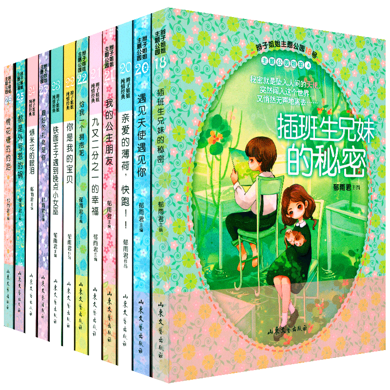 辫子姐姐主题公园+纯情经典 12册 插班生兄妹的秘密/遇见天使遇见你/我的公主朋友/九又二分之一的幸福/给我一个拥抱吧 山东文艺