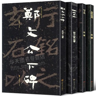 全套4册 中国石刻书法精粹辑 第二辑 郑文公下碑+论经书诗+陈思王庙碑+文殊般若波罗蜜经碑 隶楷行书经文拓印书法碑帖临摹