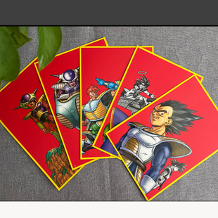 现货 七龙珠卡片 随机发一张 龙珠英雄卡牌 鸟山明七龙珠漫画人物画像原动画卡片 红底卡册