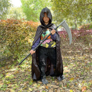派对服装死神吸血鬼成人儿童魔法师披风cos巫师袍黑色斗篷披风
