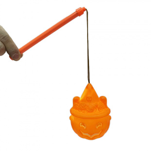 万圣节灯饰摆件巫婆帽子七彩南瓜灯炫彩发光南瓜灯鬼节礼品夜灯饰