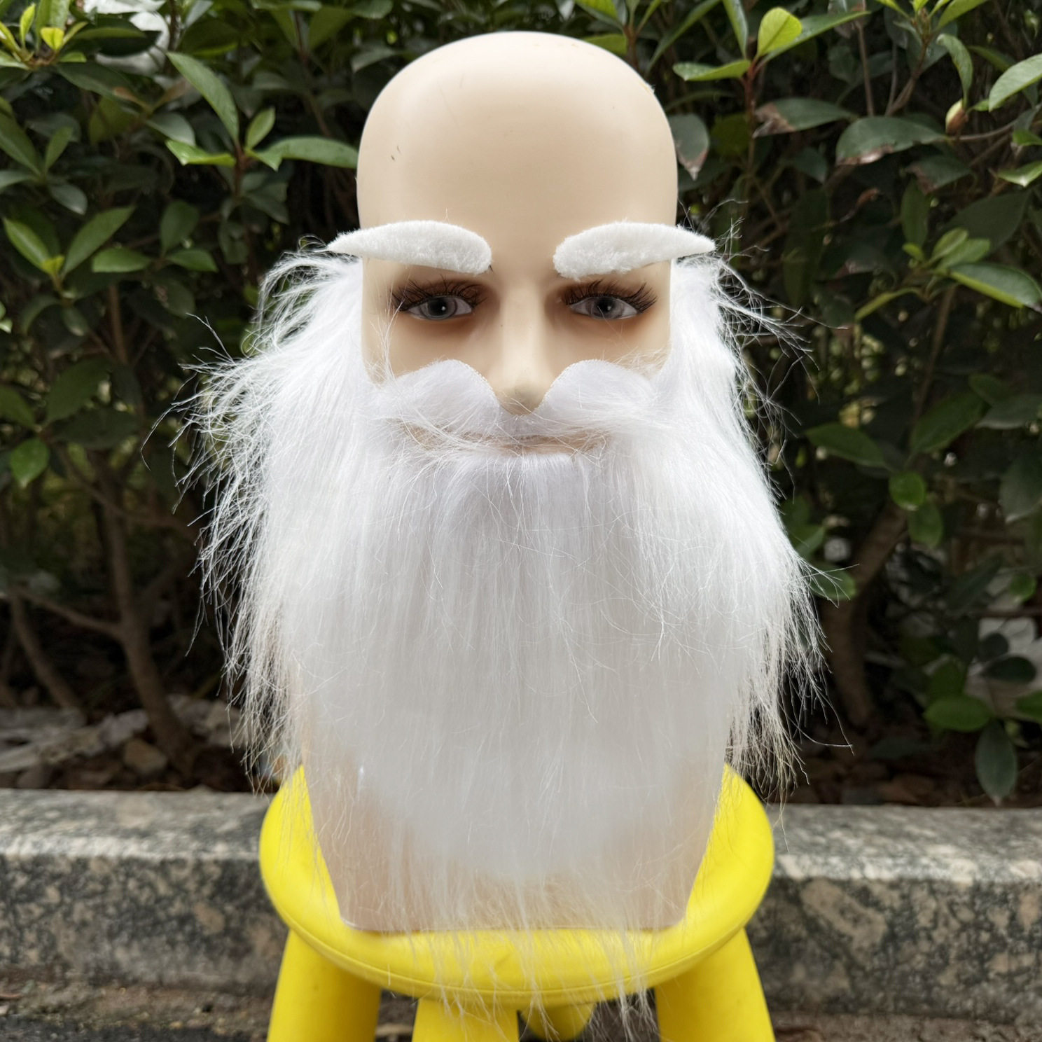 圣诞节舞会派对胡子圣诞老人胡子白色络腮胡子白色眉毛假胡须胡子