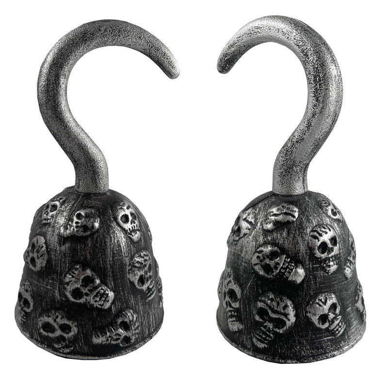 仿古灰黑色海盗塑料钩子节日舞会装扮道具cos兵器加勒比海盗手钩