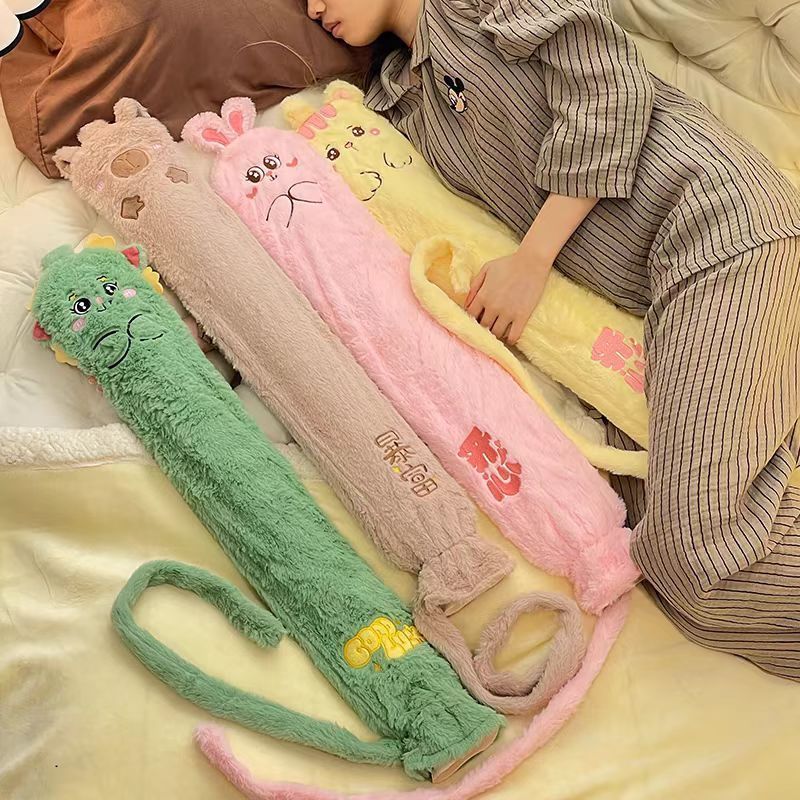 注水式冬季加厚长条毛绒暖床上三件套双面绒被套加绒灌水卡通动漫