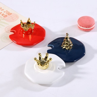 六角钻石杯盖陶瓷杯子单盖通用办公水杯茶杯盖子马克暖暖杯盖配件