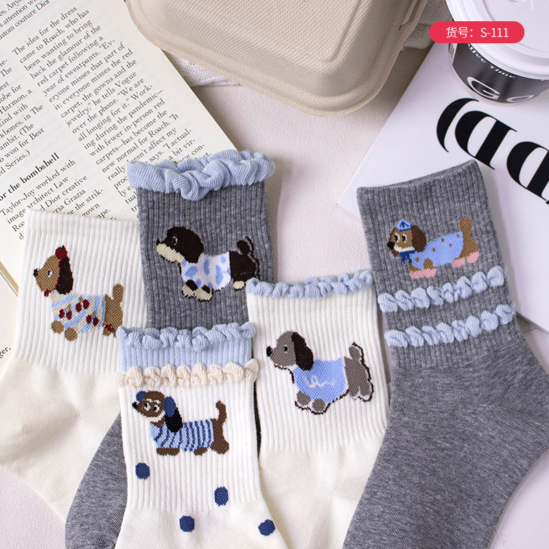 袜子女中筒袜春秋款棉袜ins潮