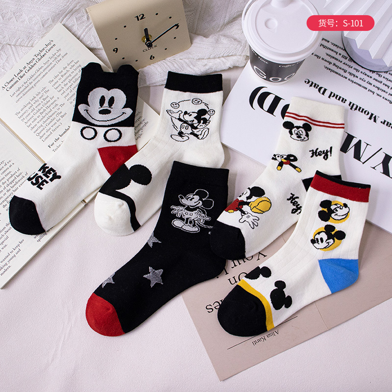 日系卡通米奇ins中筒春秋款可爱