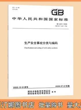 GB 6441-2025 生产安全事故分类与编码  代替 GB 6441-1986 中国标准出版社