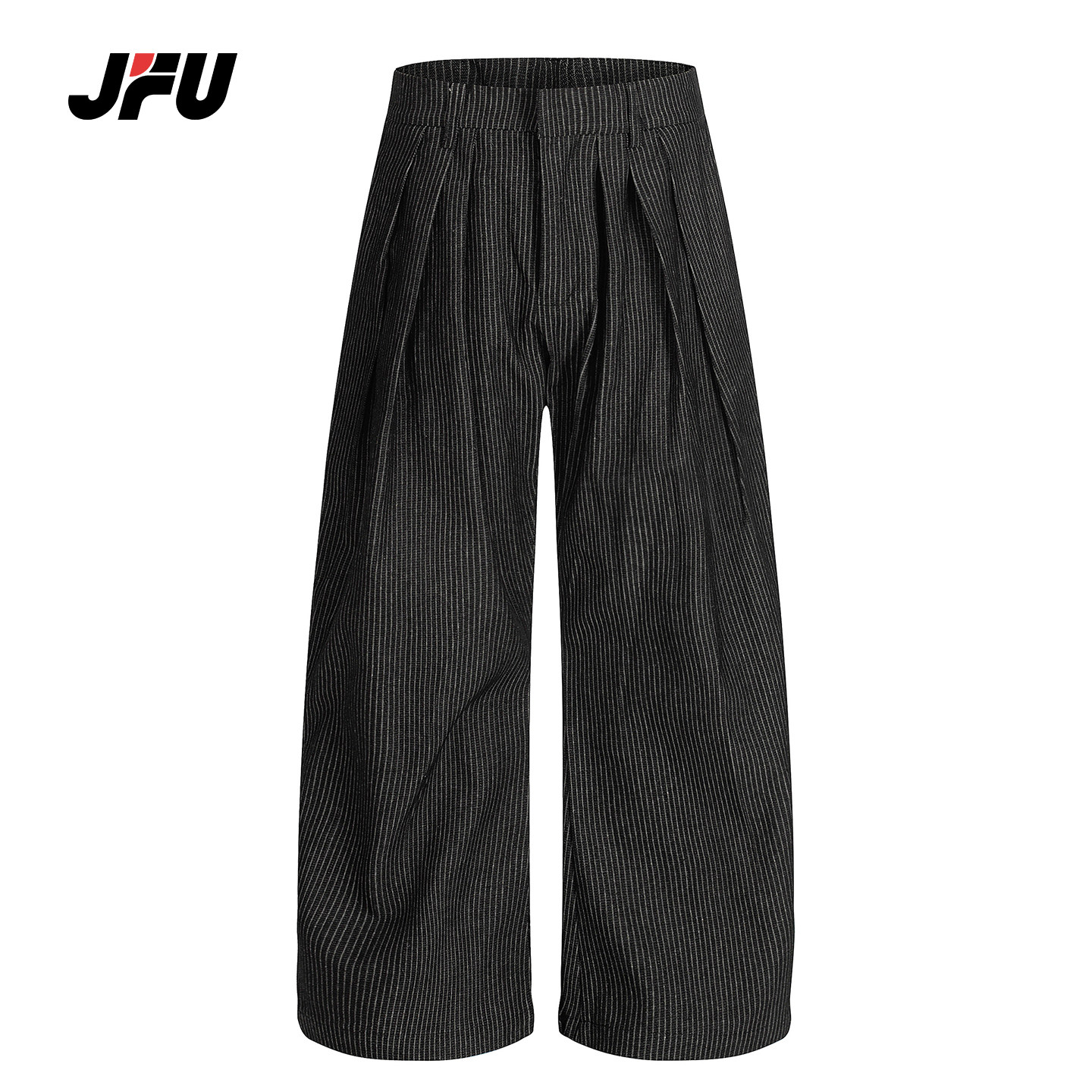 JFU潮牌美式复古褶皱宽松休闲裤图片