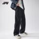 JFU秋冬美式 长裤 高街设计感阔腿休闲裤 男潮牌宽松直筒黑色工装