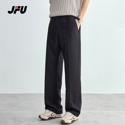 JFU潮牌美式宽松阔腿休闲裤男