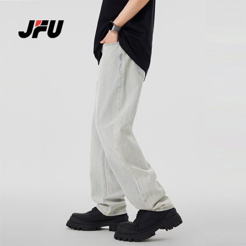 JFU拉链长裤直筒春潮牌