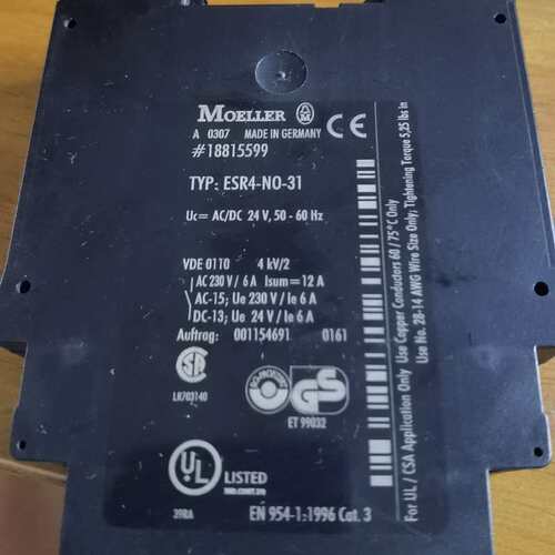 议价MOELLER安全继电器ESR4-NO-31，德国，AC可维修