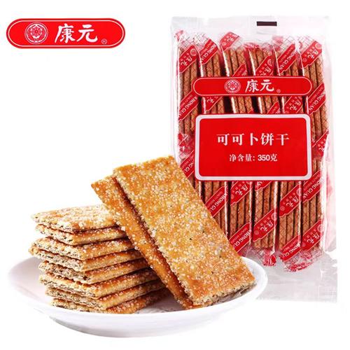 康元可可卜柠檬味夹心饼干椰子奶油香橙夹心早餐代餐系列饼干零食