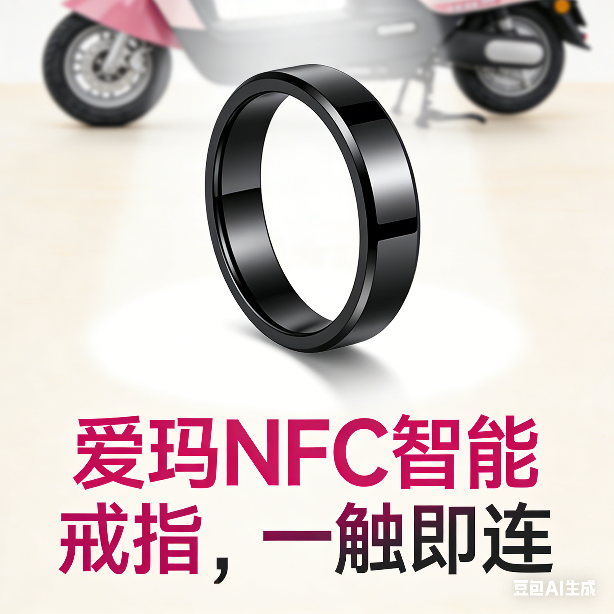 爱玛电动车nfc智能戒指钥匙 感应灵敏 防水耐摔陶瓷款NFC指环