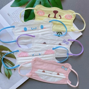 新款蝶形波浪一次性独立包装口罩三层防护含熔喷布显瘦高颜值少女