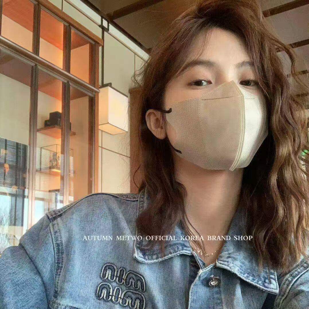 莫兰迪3d立体式口罩女透气三层防护成人防脱妆网红时尚款独立包装