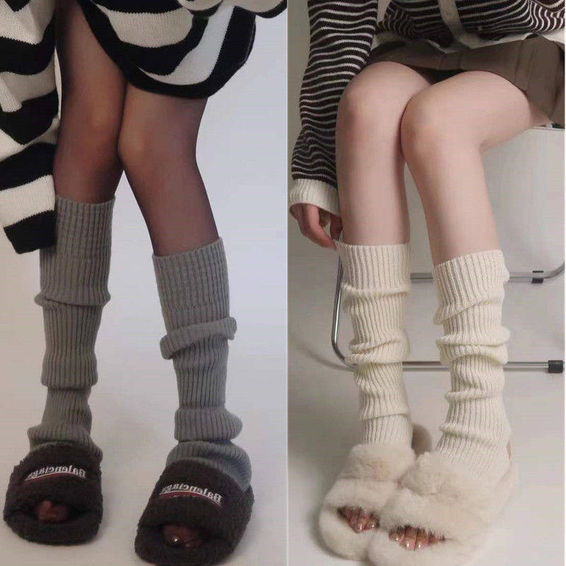 秋冬灰色堆堆袜宽松袜套原宿风腿套复古jk毛线袜套中筒袜韩版ins,女士内衣/男士内衣/家居服,中筒袜,淘宝优惠券,粉丝福利购,淘宝优惠卷