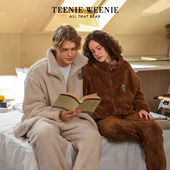 加厚保暖绒情侣男士 TeenieWeenie小熊睡衣女冬季 2025新款 家居服