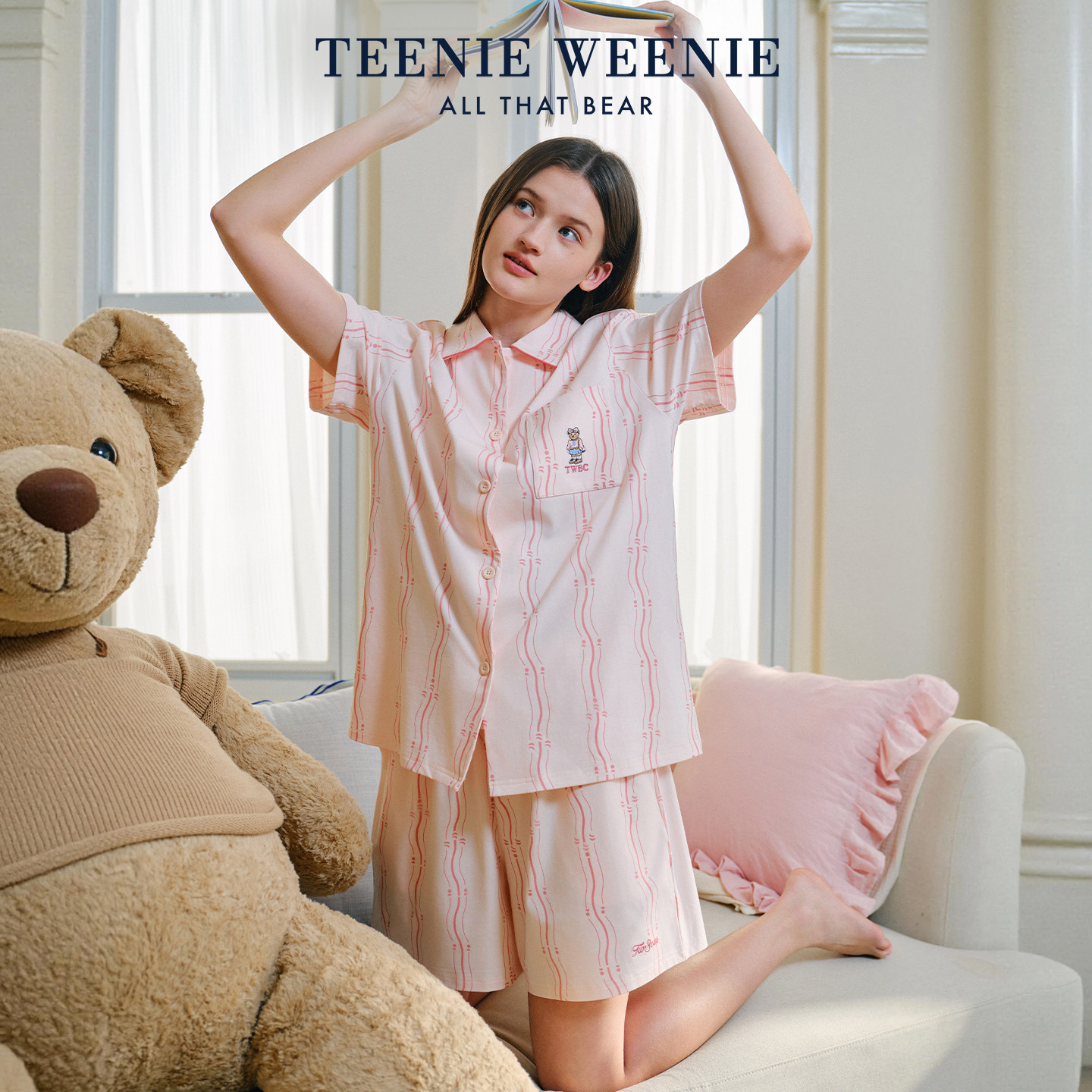TeenieWeenie小熊纯棉睡衣女款图片