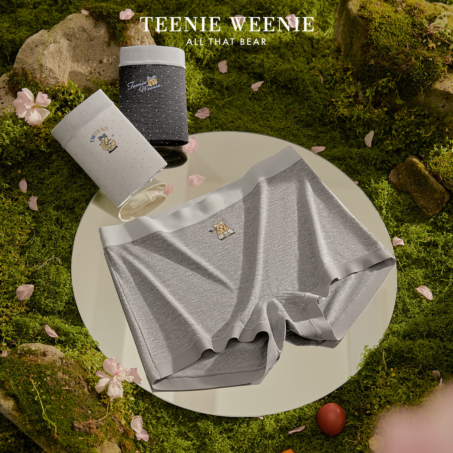 TeenieWeenie小熊女士内裤抑菌裆美式平角防夹臀防走光四