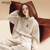 TeenieWeenie小熊睡衣女款 加绒加厚保暖家居服套装 2025新款 冬季