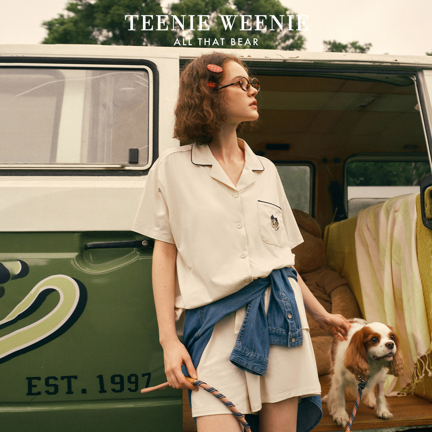 TeenieWeenie小熊睡衣女款2026新款夏季情侣纯棉男士