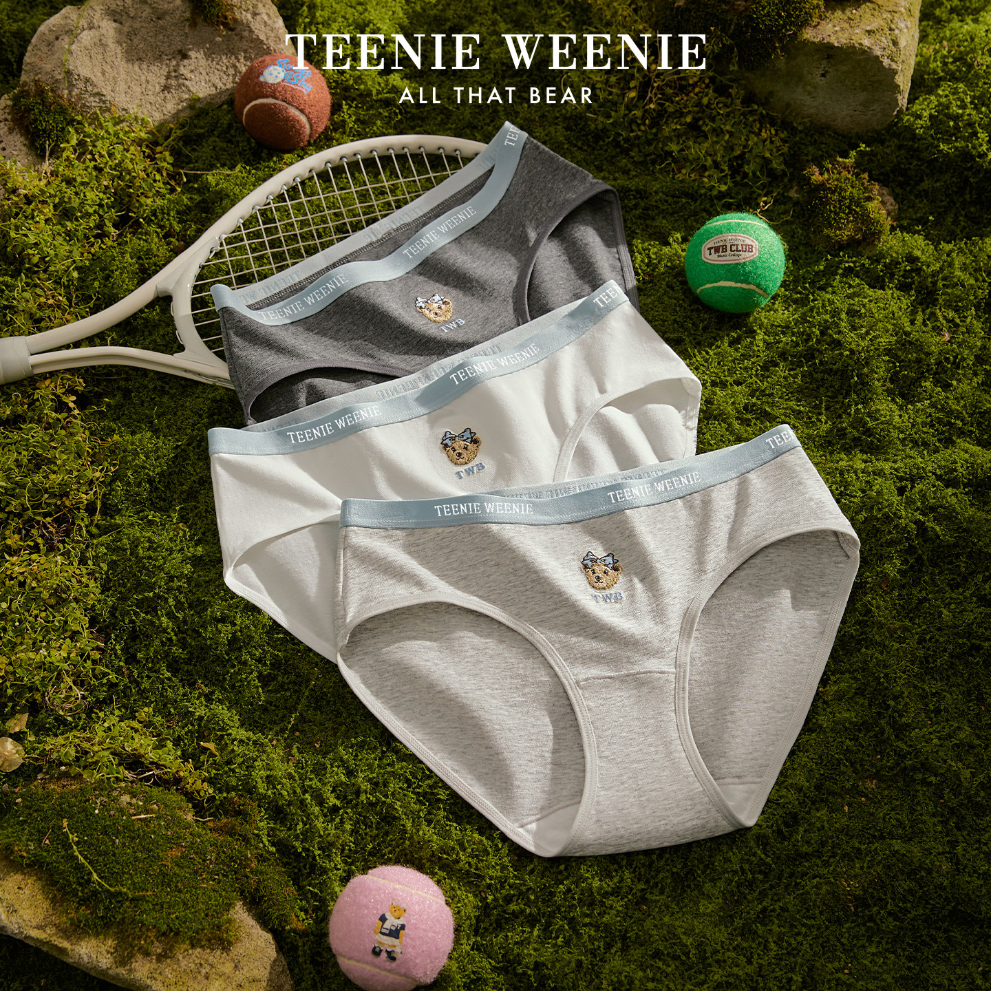 TeenieWeenie女士内裤女纯棉抗菌2026新款女生全棉裆中腰三角裤