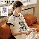 薄款 TeenieWeenie小熊睡裙夏季 可爱卡通睡衣可外穿纯棉女士家居服