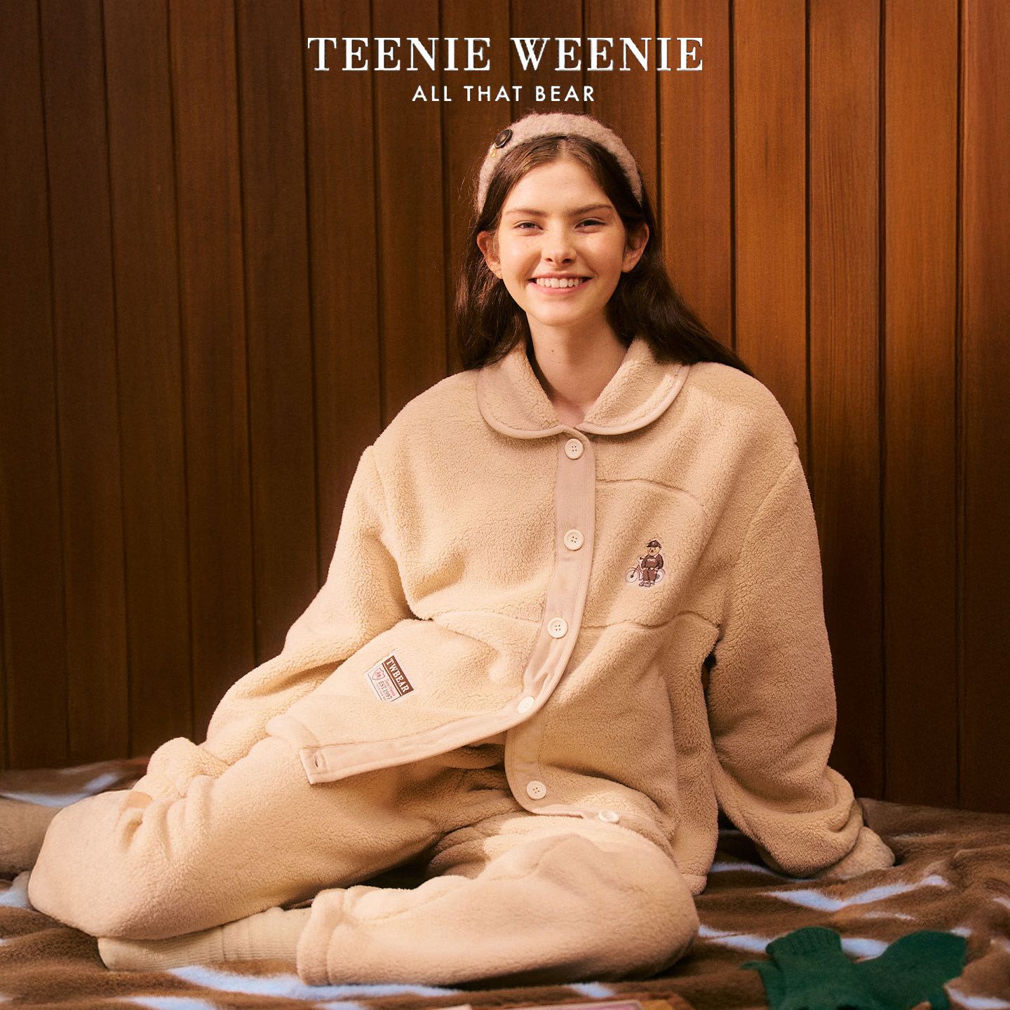 TeenieWeenie小熊睡衣女士2025新款冬季加绒加厚保暖女款家居服,女士内衣/男士内衣/家居服,睡衣/家居服套装,淘宝优惠券,粉丝福利购,淘宝优惠卷