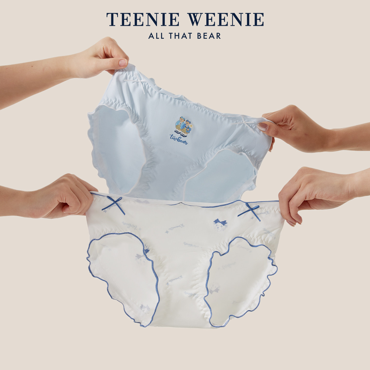 TeenieWeenie小熊女士内裤纯棉7A抗菌裆2026新款可爱少女三角短裤