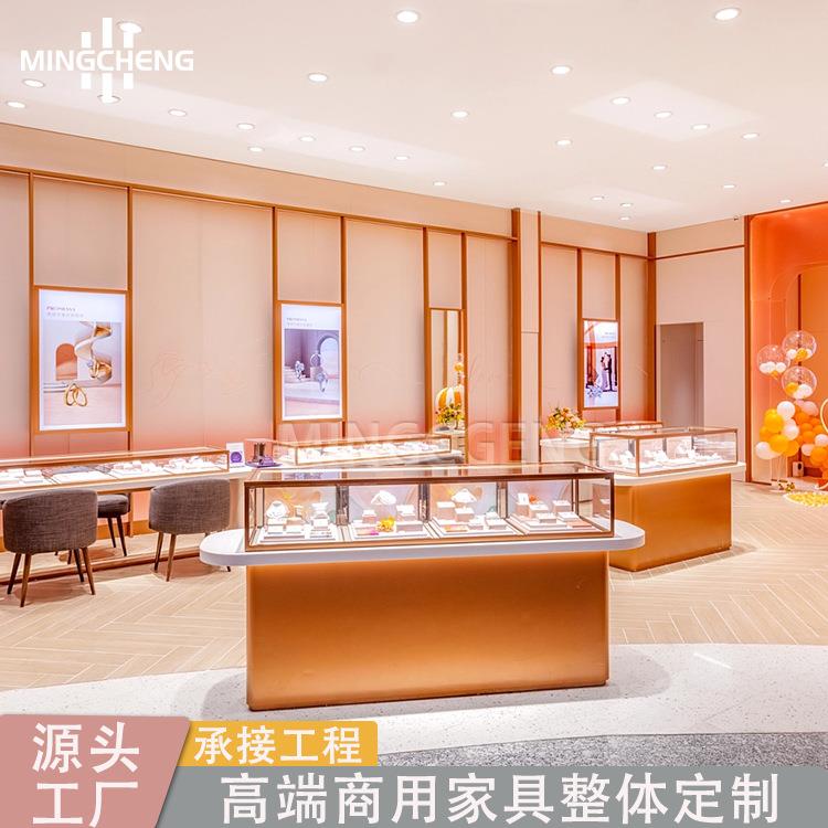 高档珠宝展柜设计木质产品陈列道具柜珍贵宝石柜台玻璃首饰展示柜