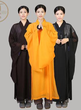 济缘僧衣僧服长褂非了尘海青居士服男女法会海清台湾麻纱新款