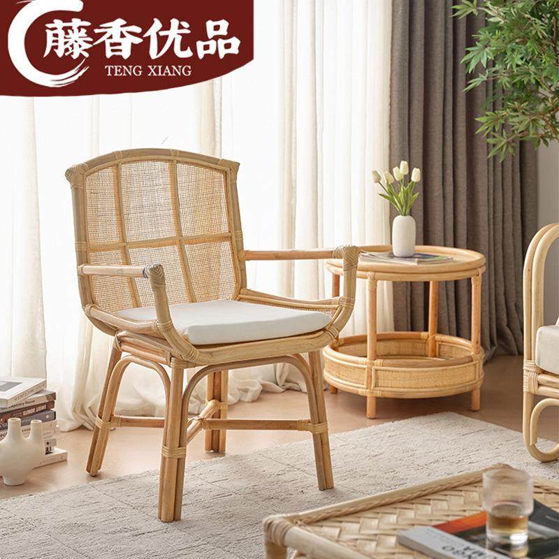 日式真藤餐椅天然藤编靠背椅子复古设计师休闲椅民宿茶舍单人藤椅,商业/办公家具,商用藤编家具,淘宝优惠券,粉丝福利购,淘宝优惠卷