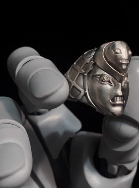 JOJO的奇妙冒险周边开口戒指绯红之王迪亚波罗替身卡通动漫指环