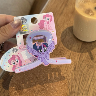 小马宝莉周边鲨鱼夹可爱卡通紫悦小蝶云宝萍卡美娜儿童发夹抓夹