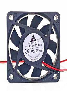 全新台达AFB0624HB 24V 0.12A 6cm厘米60*60*15mm 双滚珠散热风扇