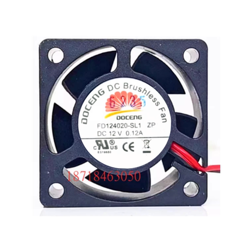 全新 DOCENG FD124020-SL1 ZP DC12V 0.12A 4CM轴流 静音散热风扇