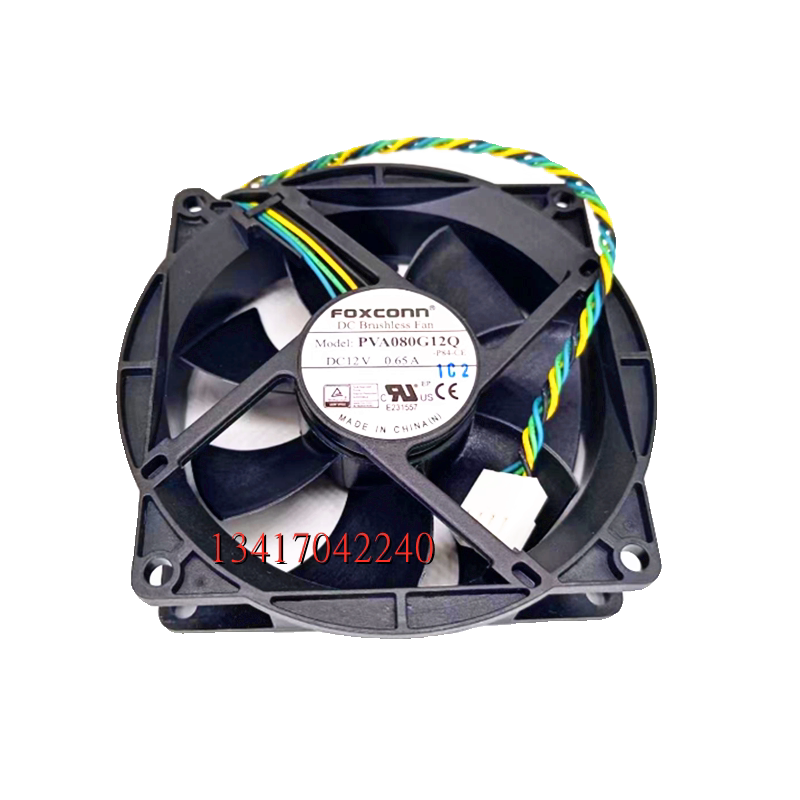 全新原装富士康 PVA080G12Q-P84-CE 12V 0.65A 8CM CPU散热器风扇